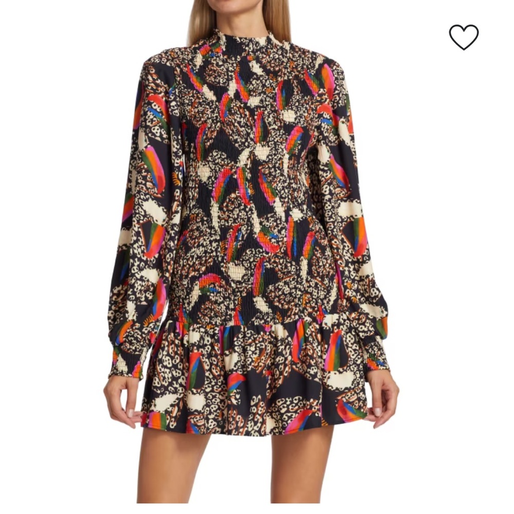 FARM RIO
Leopard & Toucan Smocked Minidress